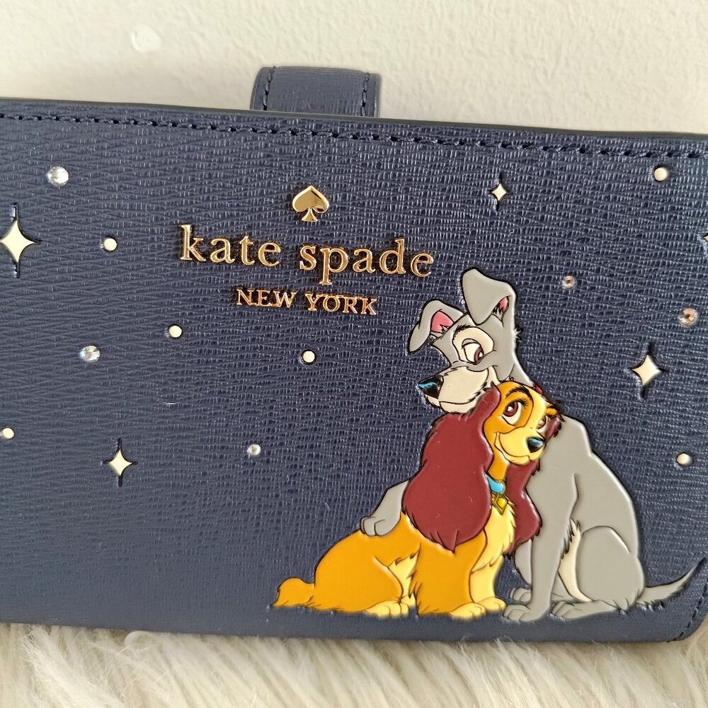 Disney X Kate Spade New York Lady And The Tramp Medium Bifold Wallet KH618 - Picture 11 of 11